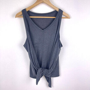 Lululemon Watch Me Flip Tank Heathered Black Charcoal Gray Women's Size 6